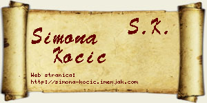Simona Kočić vizit kartica